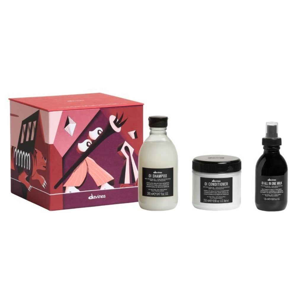 Davines OI Main Pack 2026 Christmas gift box containing OI Conditioner 250ml