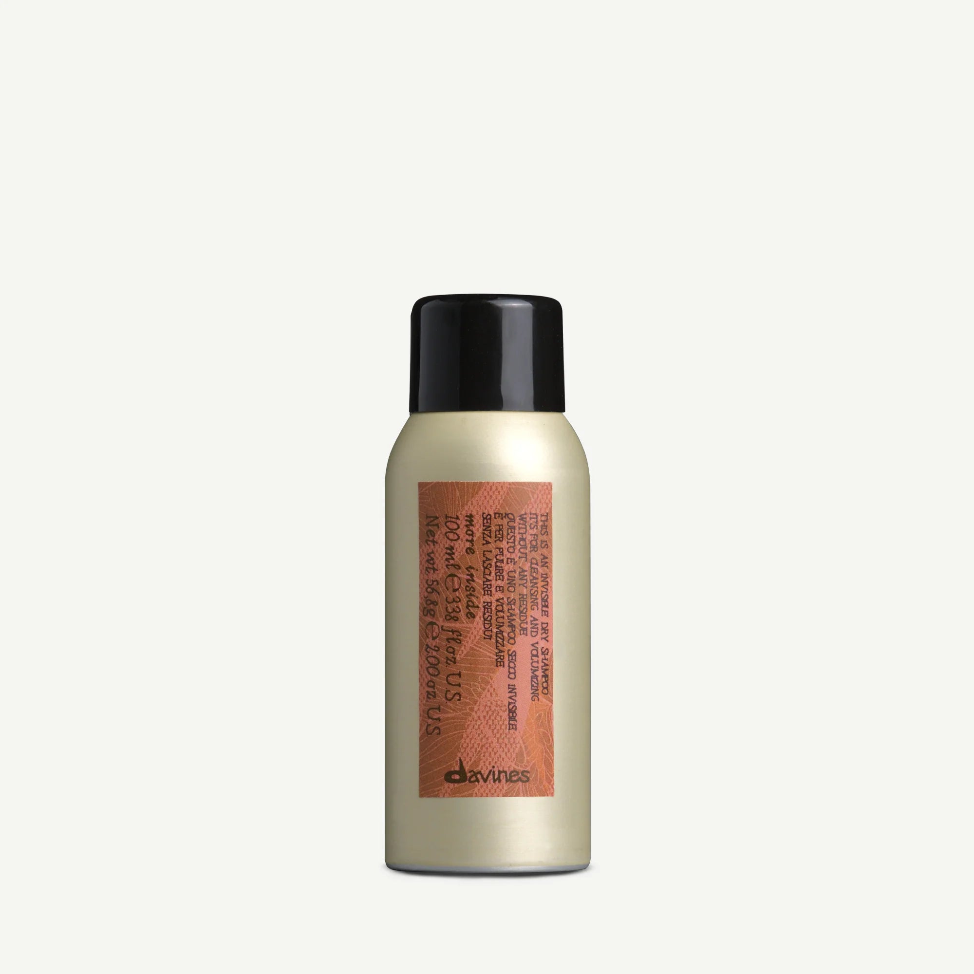 Davines Invisible Dry Shampoo bottle spray on a white background