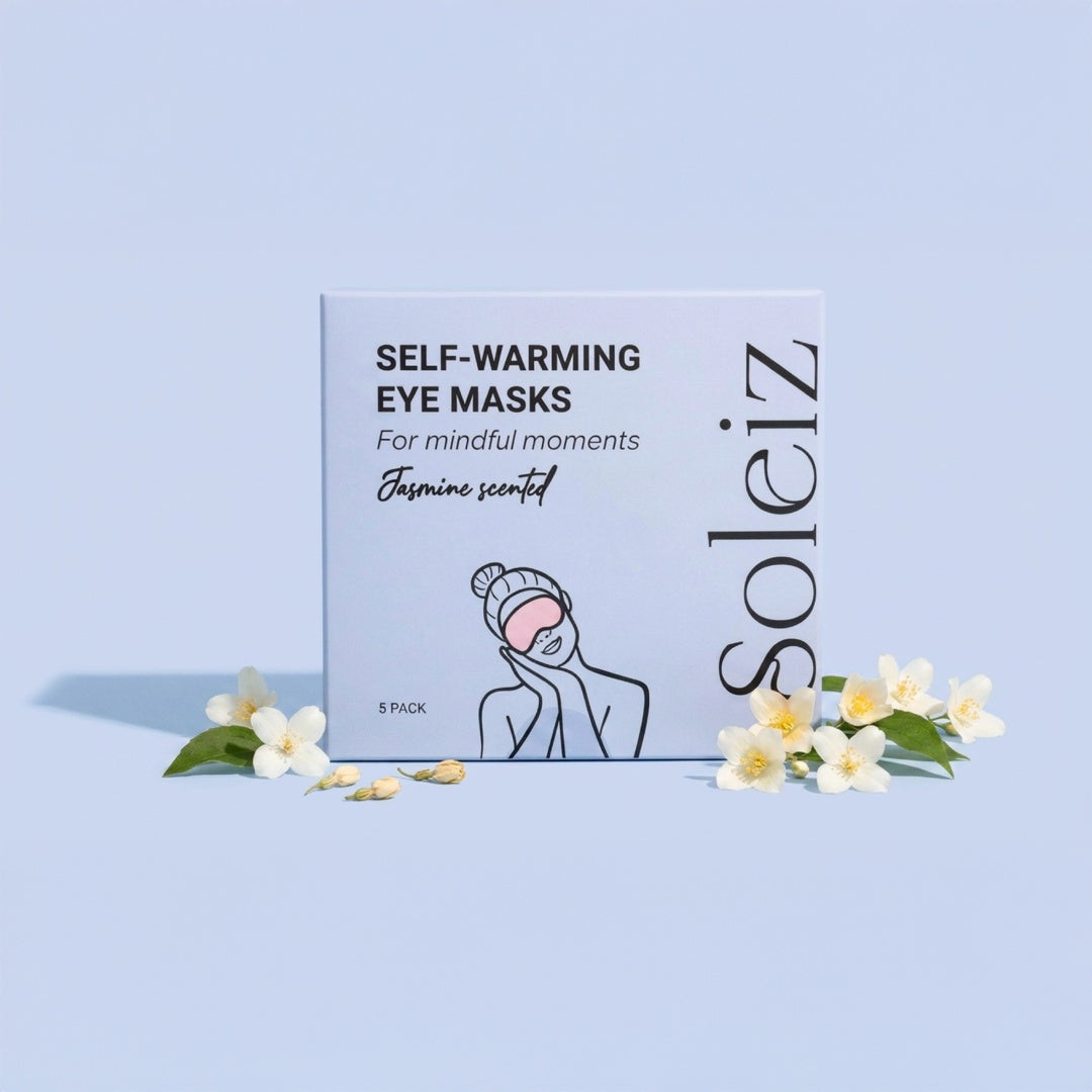 Soleiz Jasmine Self-Warming Eye Mask box of 5 packshot
