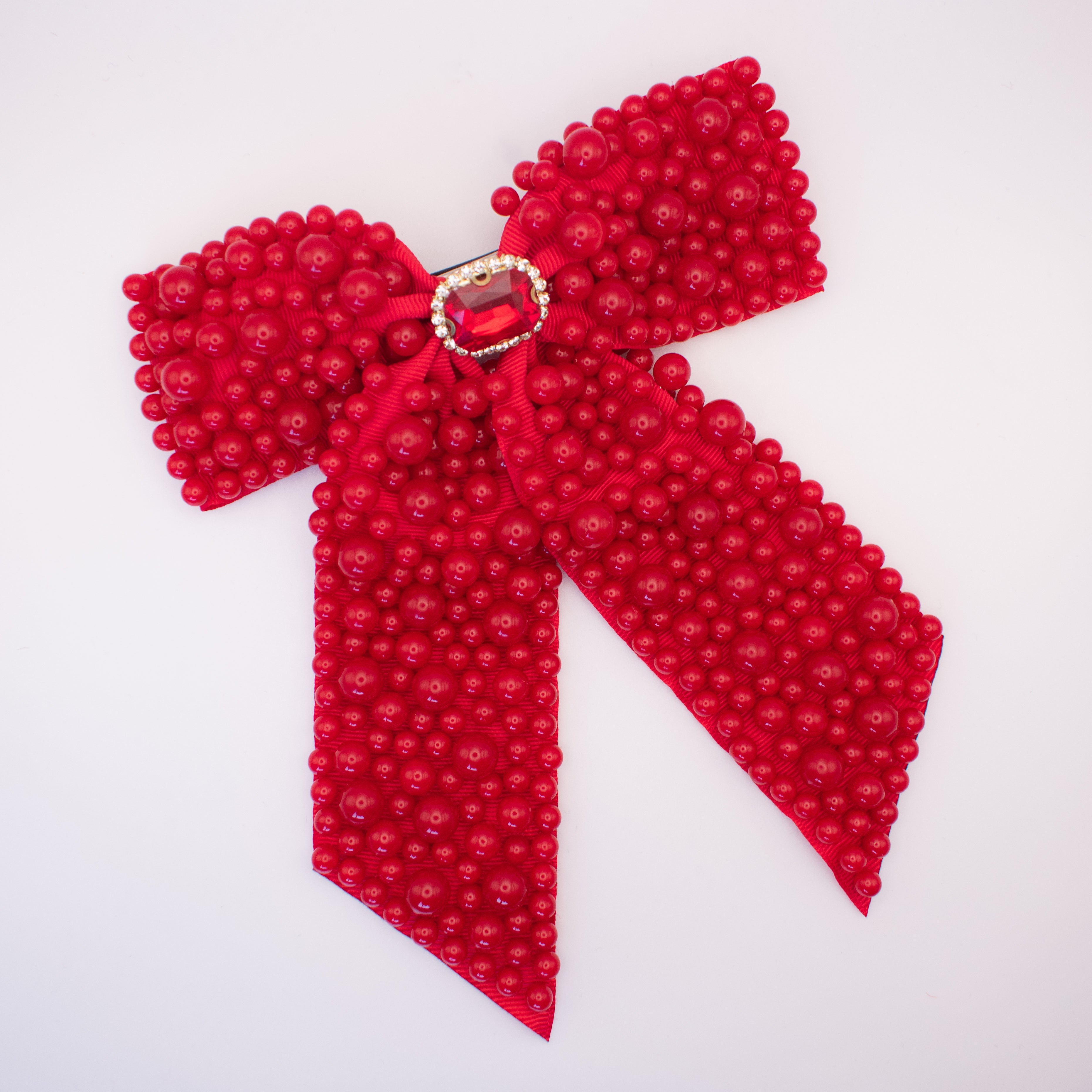 Gildie Pearl Bow Barrette Clip