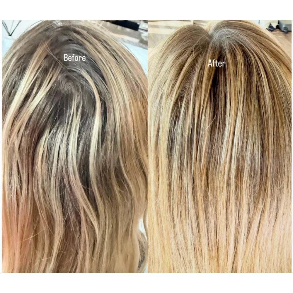 Iles Formula Rinseless Root Refresh results, refreshed roots and enhanced volume