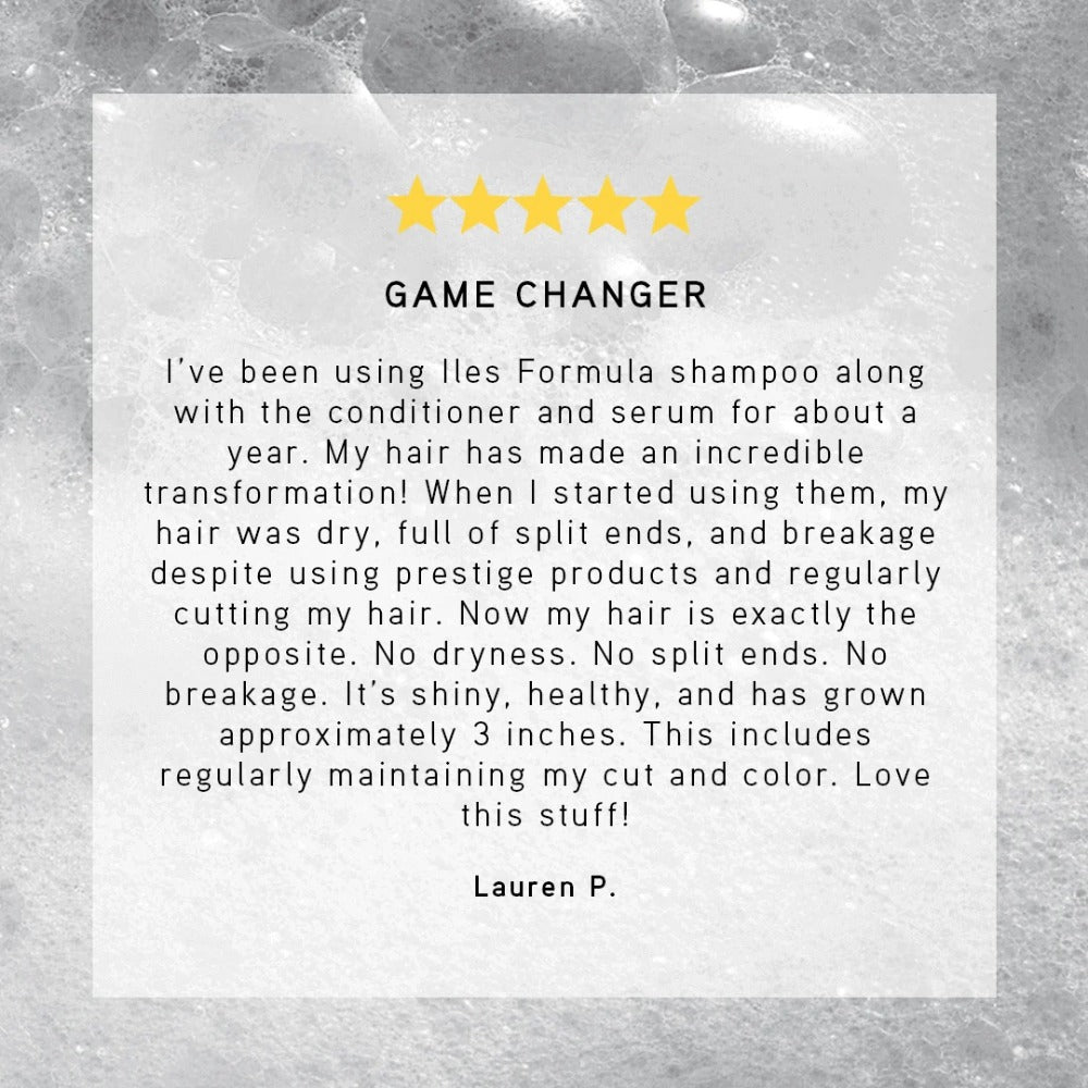 Customer review graphic for Iles Formula Shampoo
