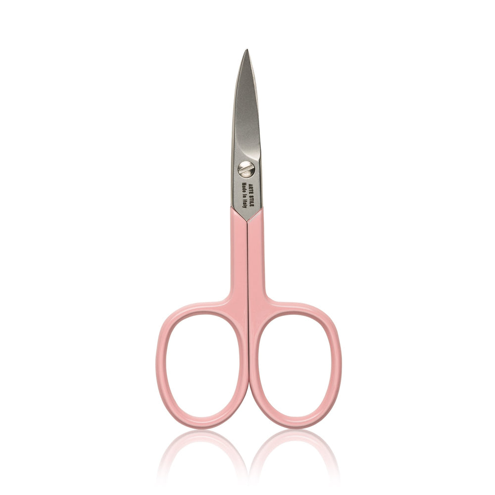 ArteStile Nail Scissors in Rosé, white background packshot of surgical grade stainless steel nail scissors