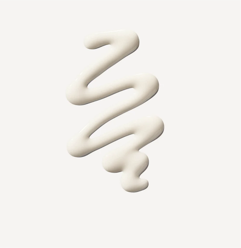 White cream swirl on a white background