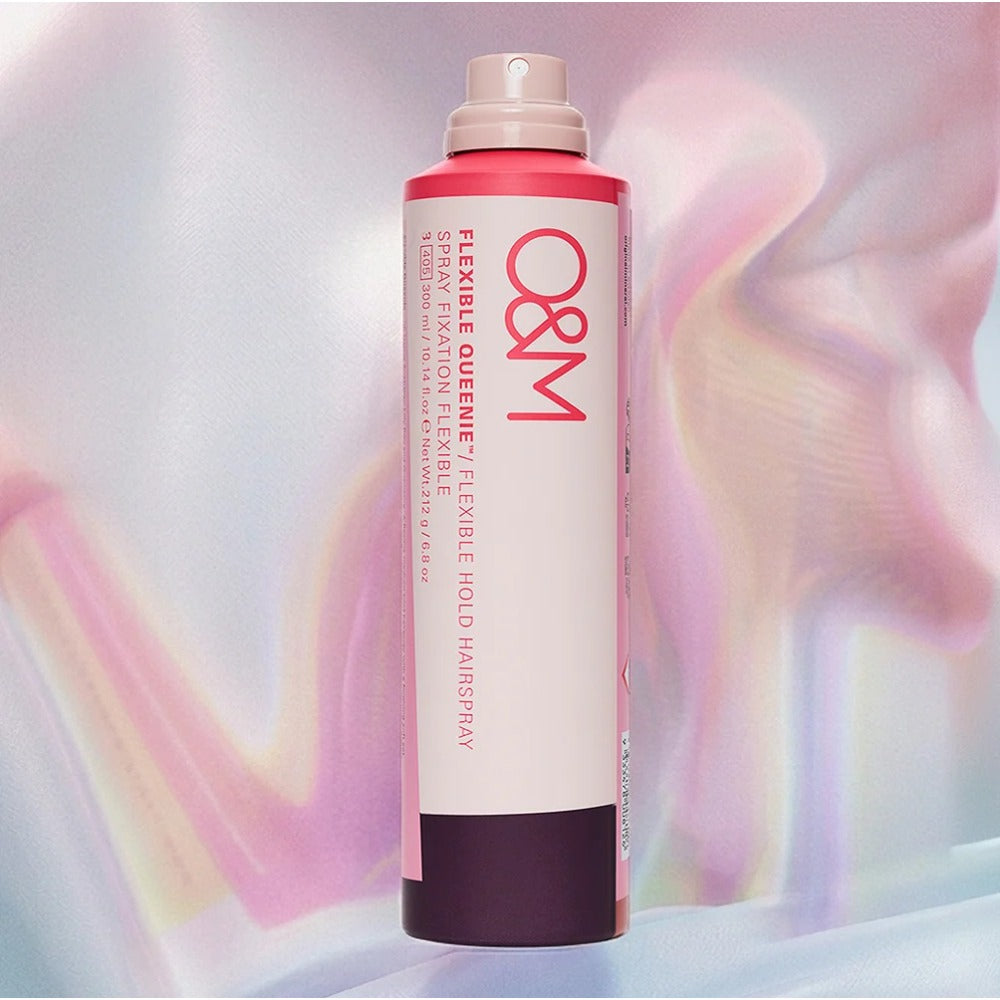 O&M Flexible Queenie flexible hold hairspray lifestyle image for everyday styling