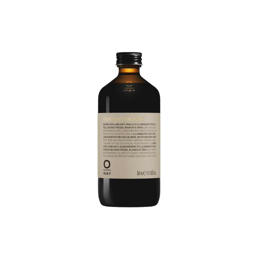 Oway Bluemoon Hair Bath 240ml bottle on white background