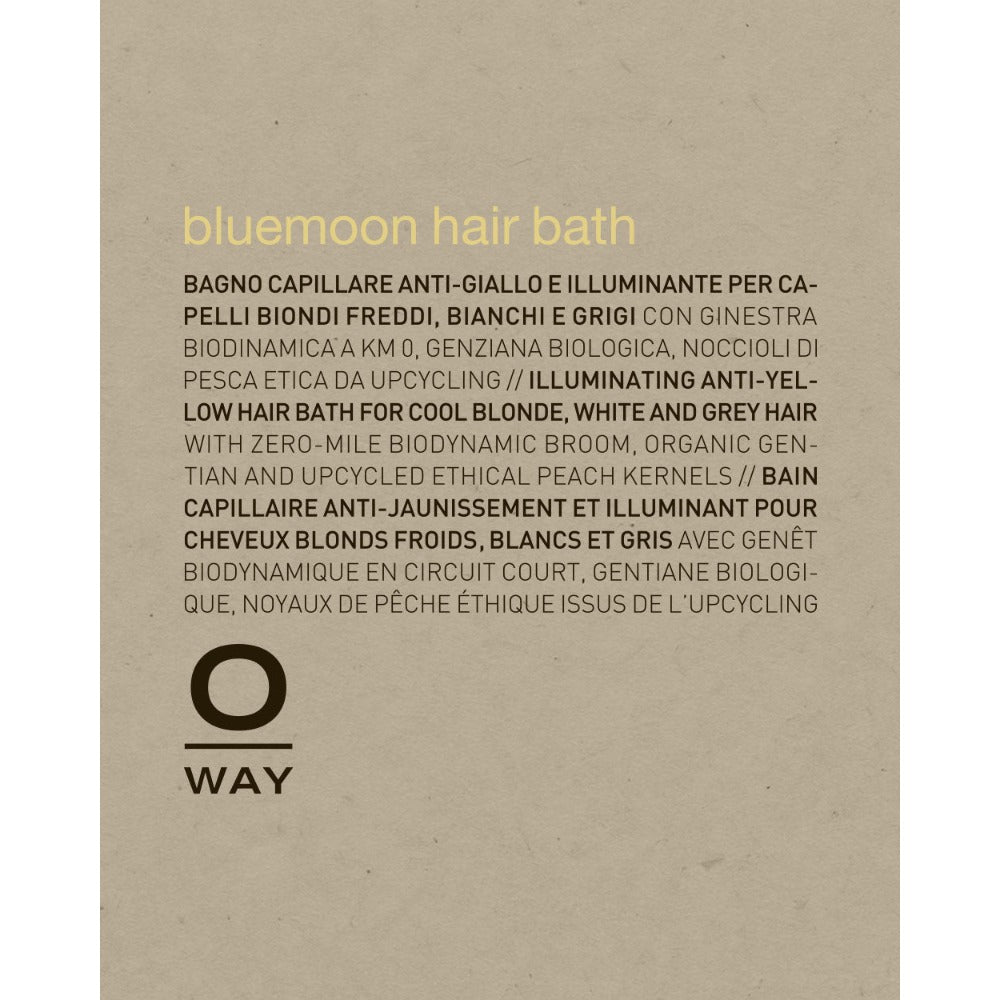Oway Bluemoon Hair Bath bottle label detail
