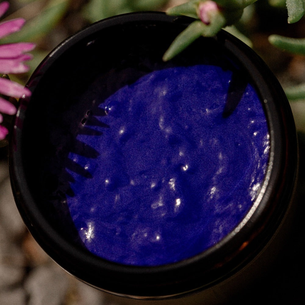 Oway Bluemoon Hair Mask blue toning texture close up