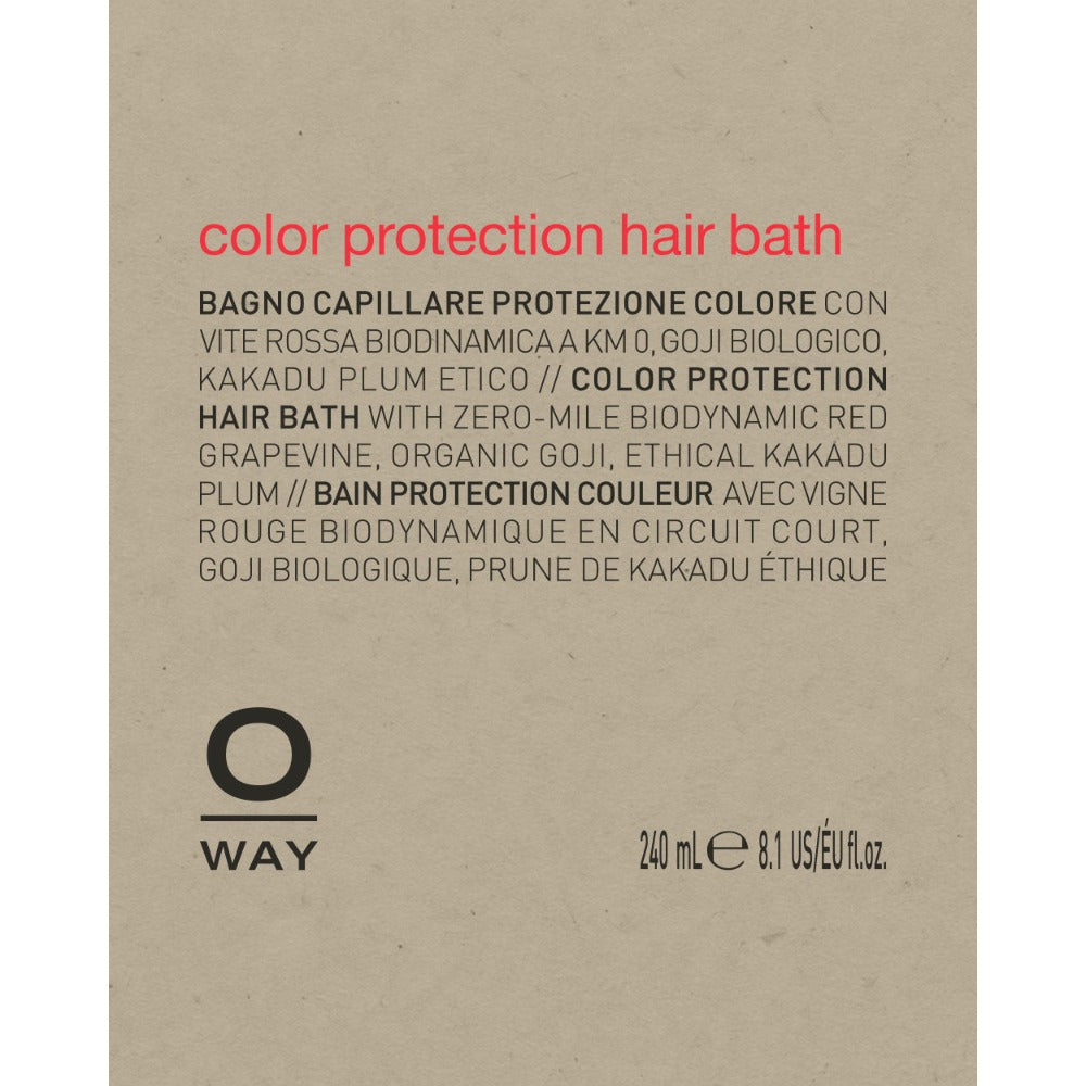 Oway Colour Protection Hair Bath bottle label detail