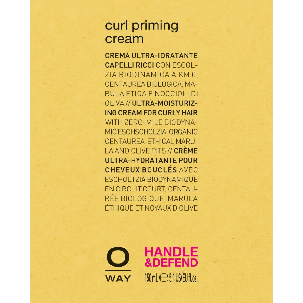 Oway Curl Priming Cream label detail