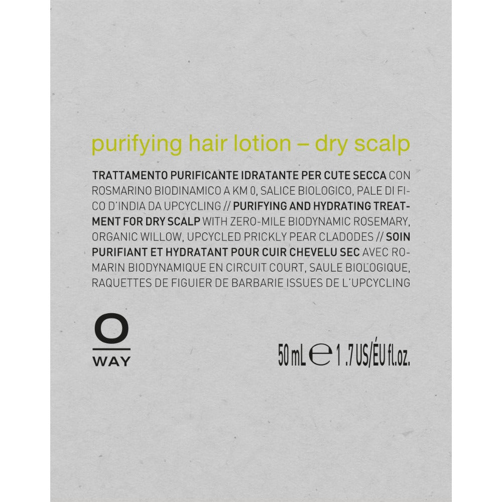 Oway Dandruff Remedy for dry scalp bottle label detail