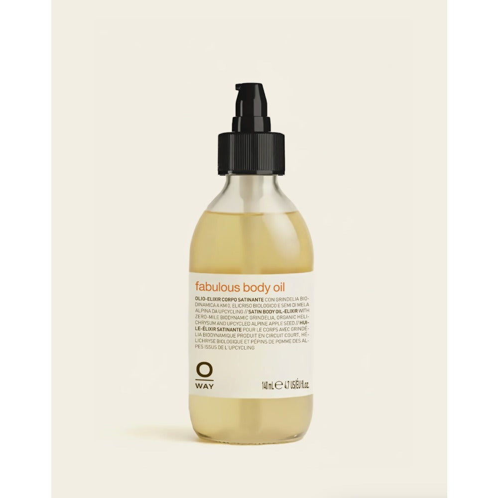 Oway Fabulous Body Oil bottle on white background