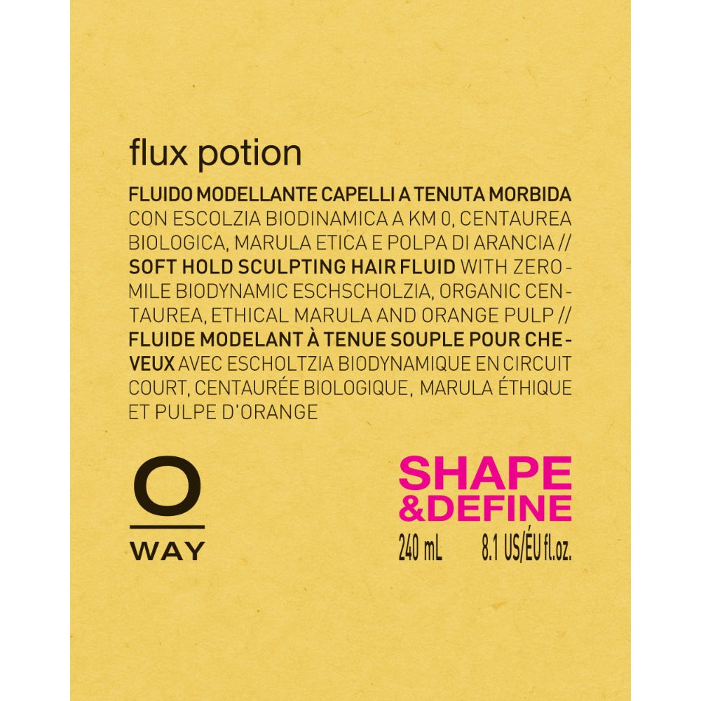 Oway Flux Potion bottle label detail