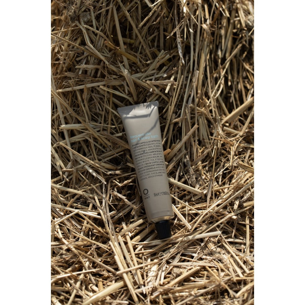 Oway Frequent Use Hair and Scalp Bath bottle in straw