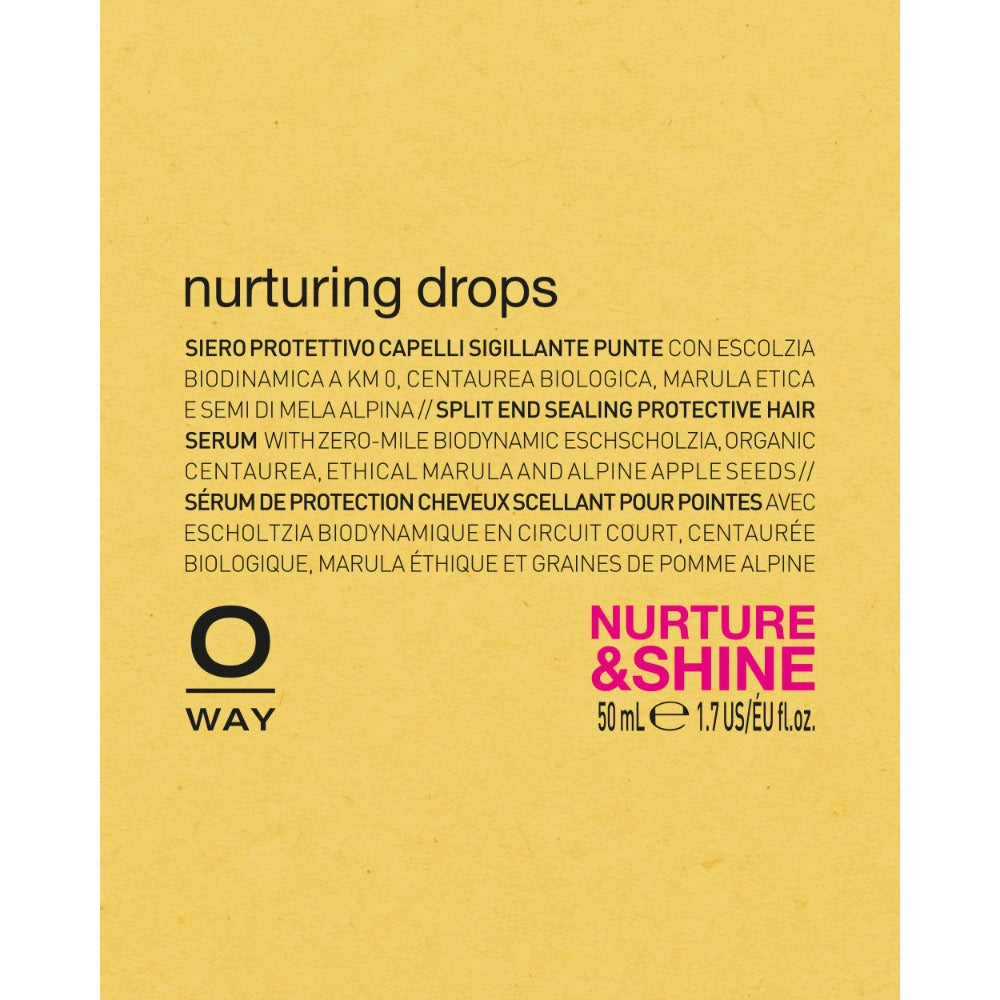 Oway Nurturing Drops bottle label detail