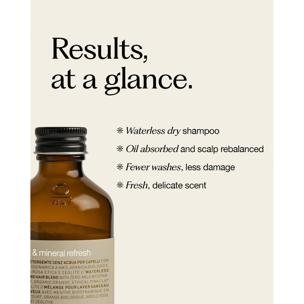 Oway Plant and Mineral Refresh Dry Shampoo benefits at a glance