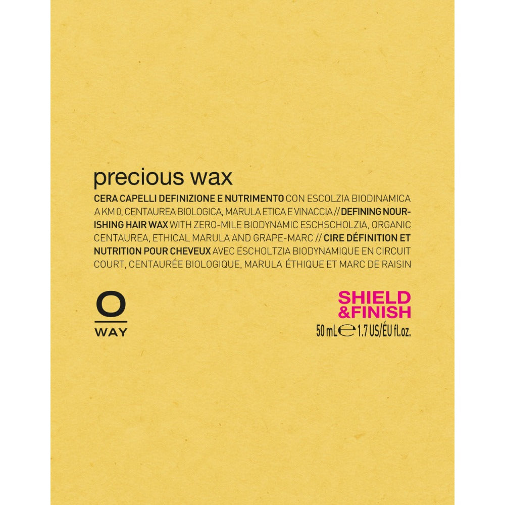 Oway Precious Wax yellow label detail