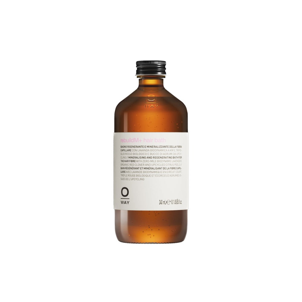 Oway Rebuilding Hair Bath 240ml bottle, restructuring shampoo for damaged hair