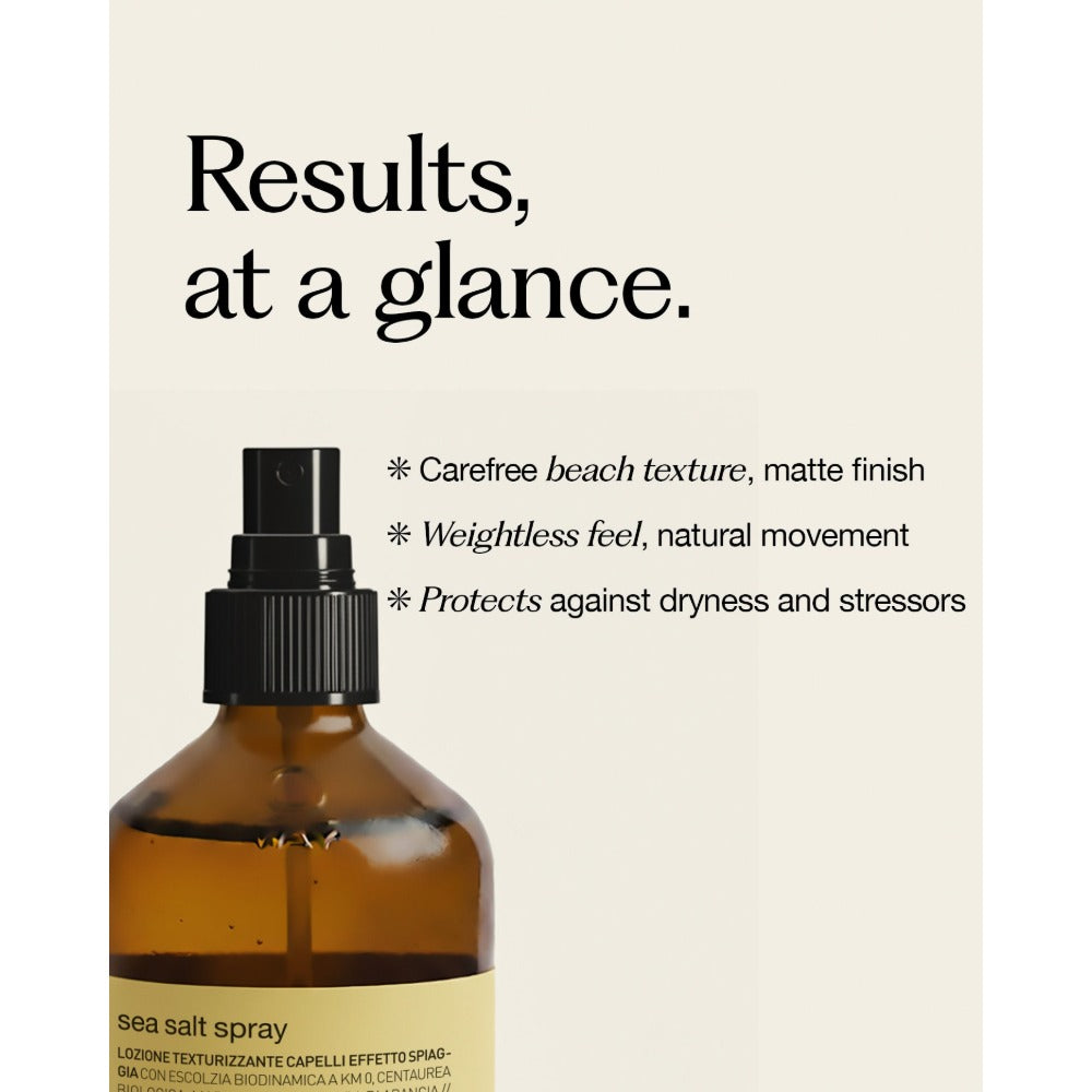 Oway Sea Salt Spray benefits, matte beach texture with weightless movement