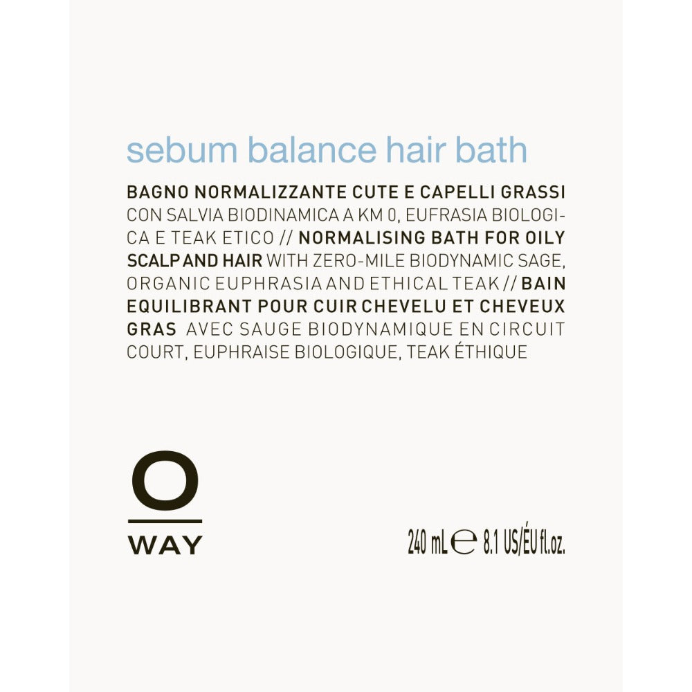 Oway Sebum Balance Hair Bath label details