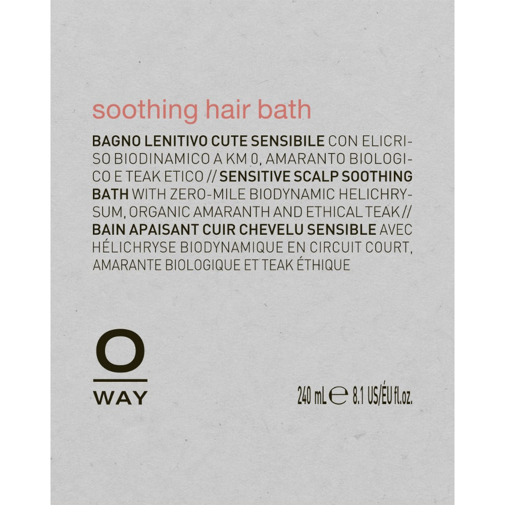 Oway Soothing Hair Bath label details