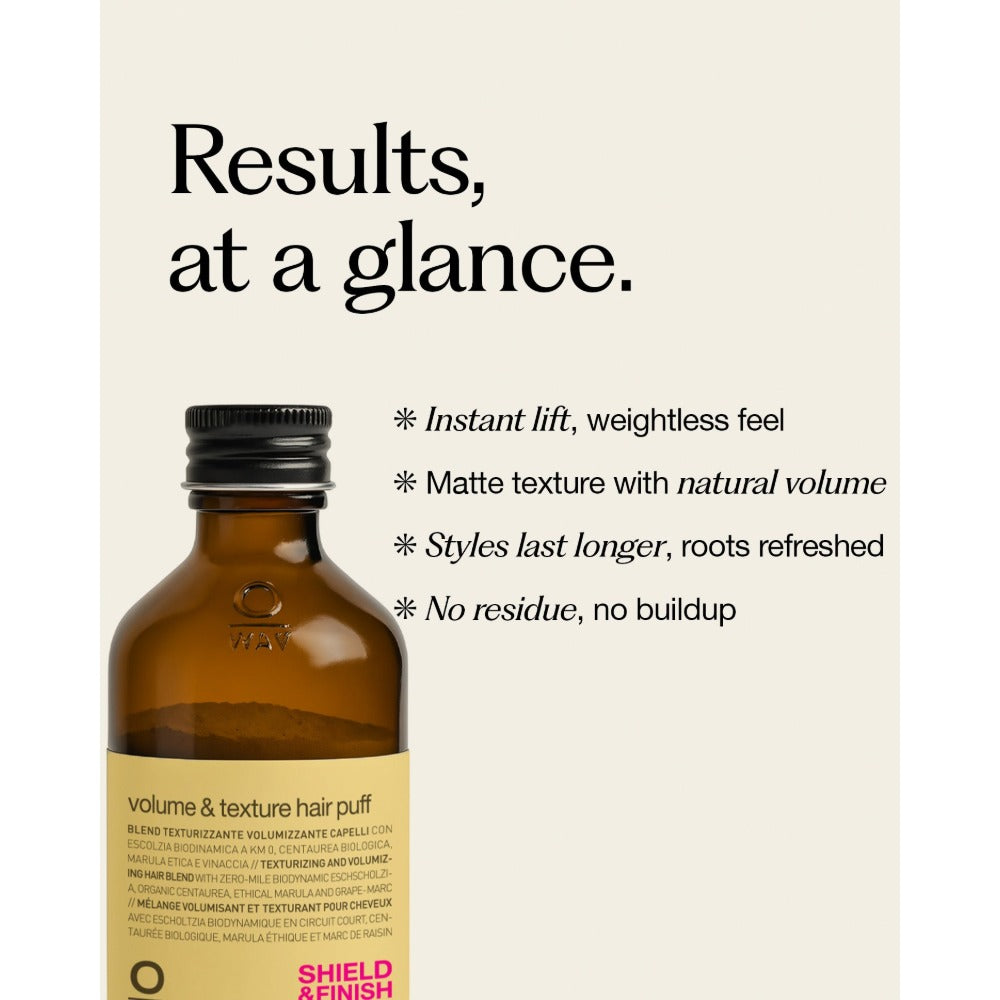 Oway Volume & Texture Hair Puff benefits, instant root lift and texture