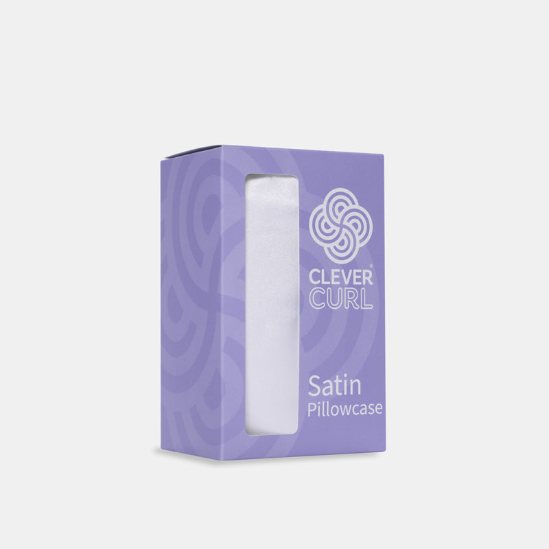 Clever Curl RPET Satin Pillowcase pearlescent white front view