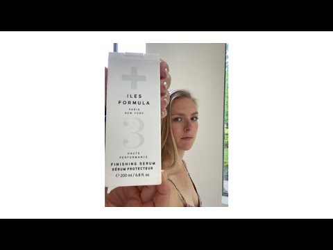 Iles Formula founder Wendy Iles demonstrating how to use the Finishing Serum