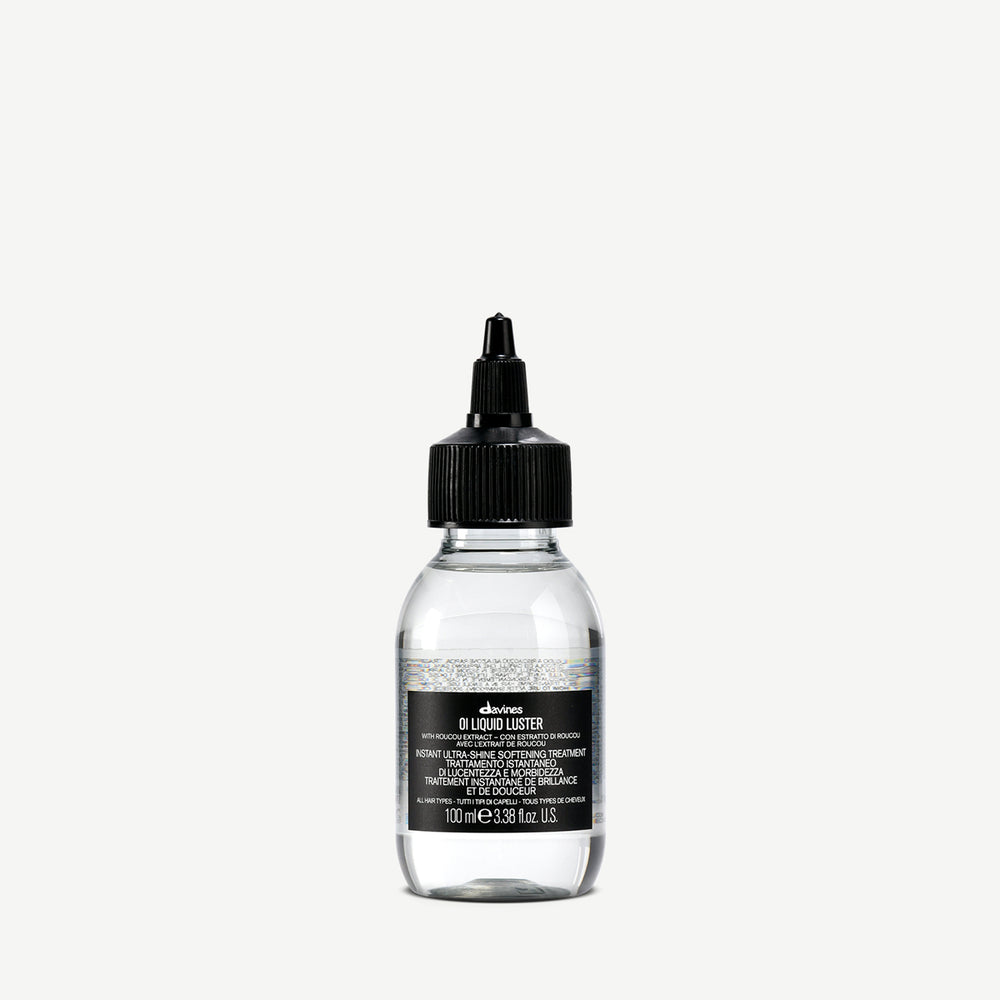 Davines OI Liquid Luster shine treatment bottle on white background — Sable Boutique NZ