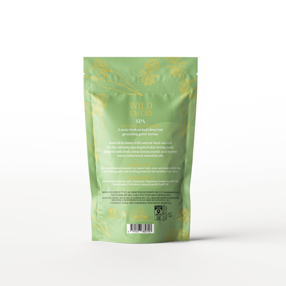 Wild Emery Spa Natural Bath Salts 180g styled
