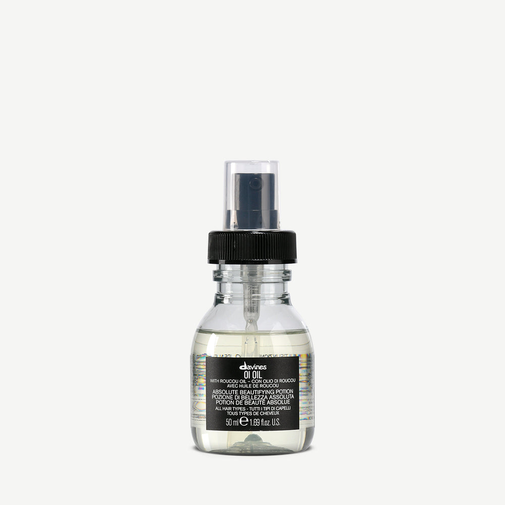 Davines Oi Oil white background product shot anti frizz oil that moisturises dry and coarse hair — Sable Boutique NZ