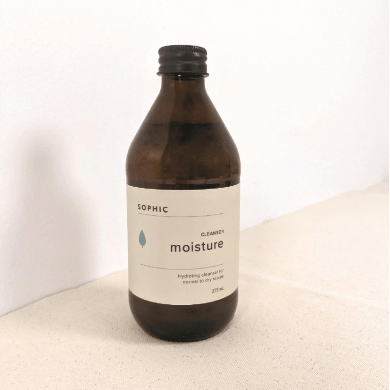 Bottle of SOPHIC Moisture Cleanser with lid