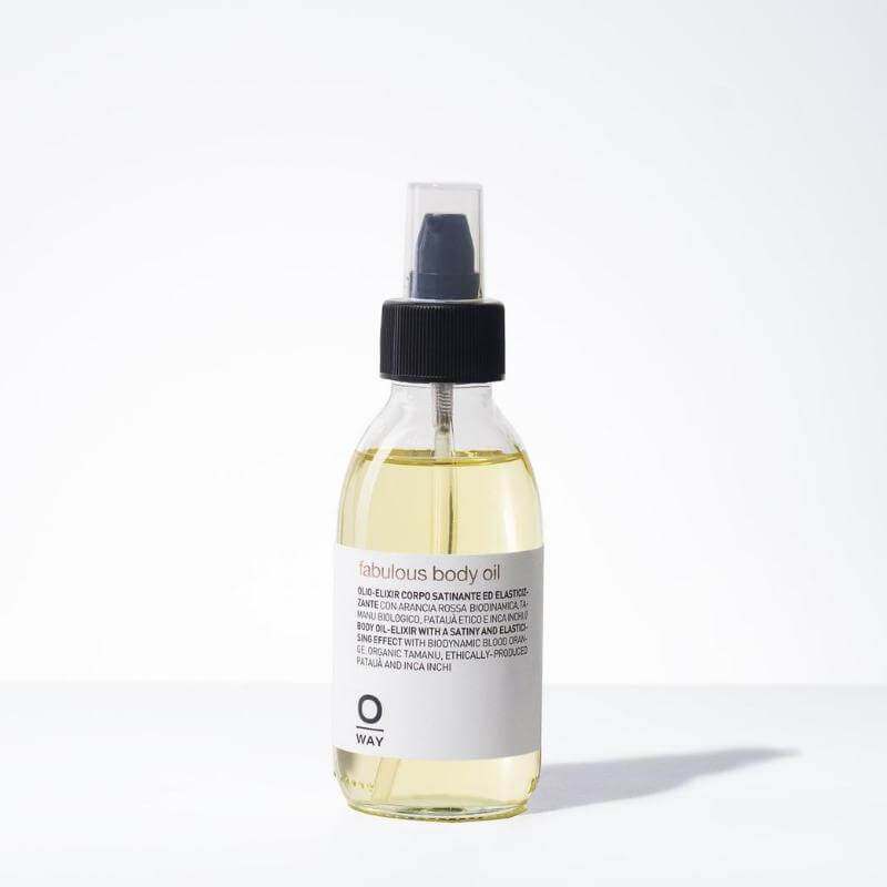 Oway Fabulous Body Oil glass bottle front view